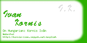 ivan kornis business card