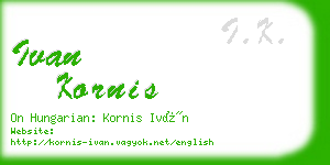 ivan kornis business card